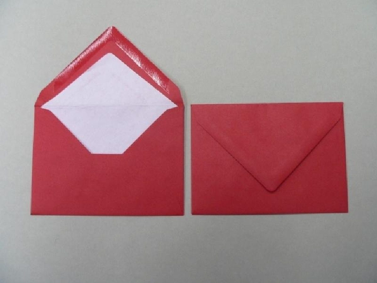 Blanke Briefhüllen Briefumschlag Конверты C6 100g/qm gummiert VE=100 Stück rot.