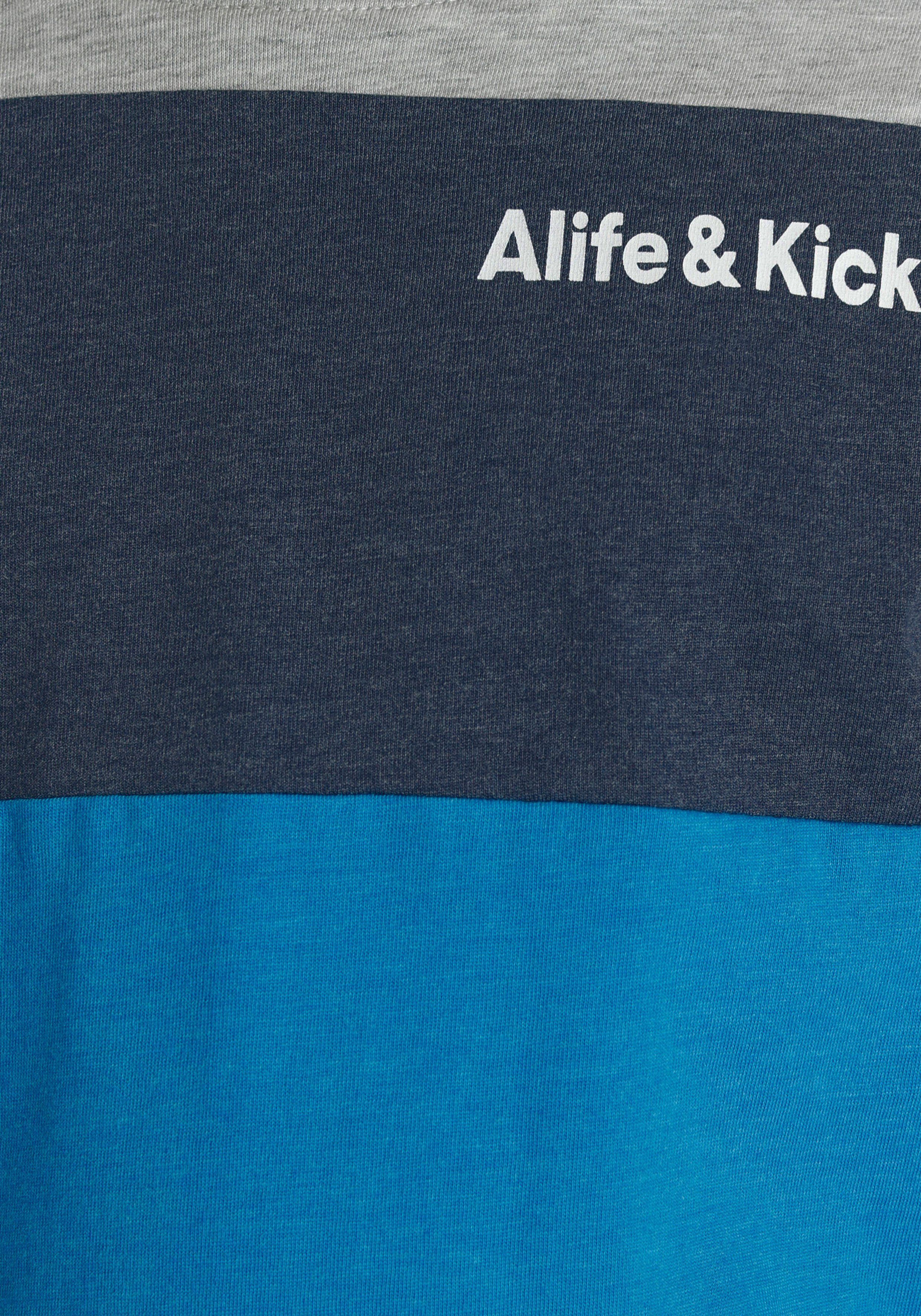 in Colorblocking Langarmshirt Kickin Qualität melierter Alife &