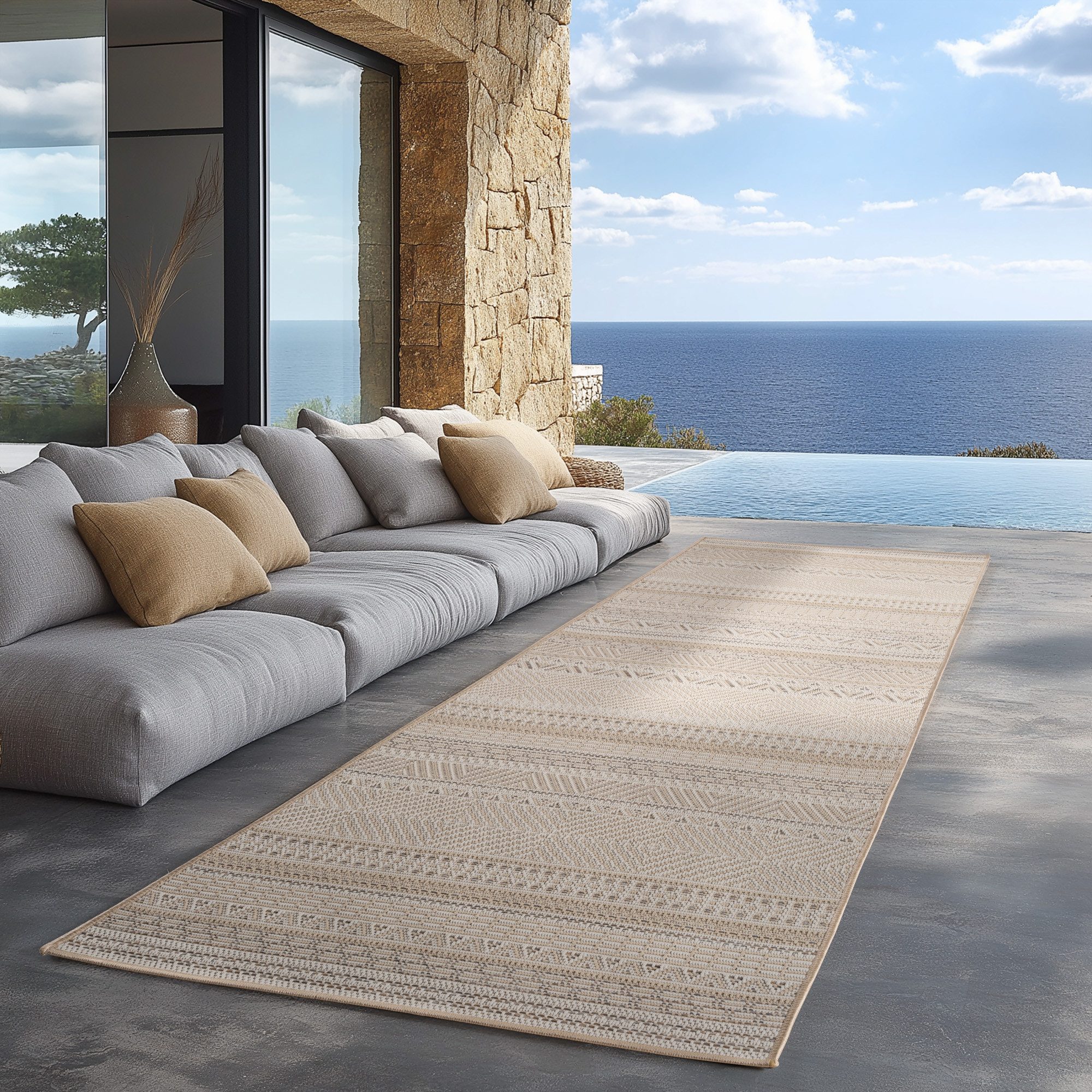 Carpettex Outdoorteppich Boho Design, Läufer, Höhe: günstig online kaufen