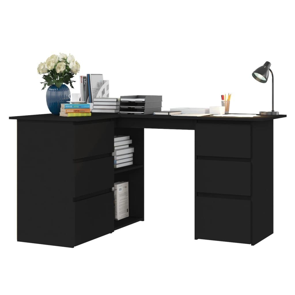 Schwarz Homeoffice, Eckschreibtisch cm DOTMALL Bürotisch,145x100x76 Computertisch, Winkelschreibtisch,