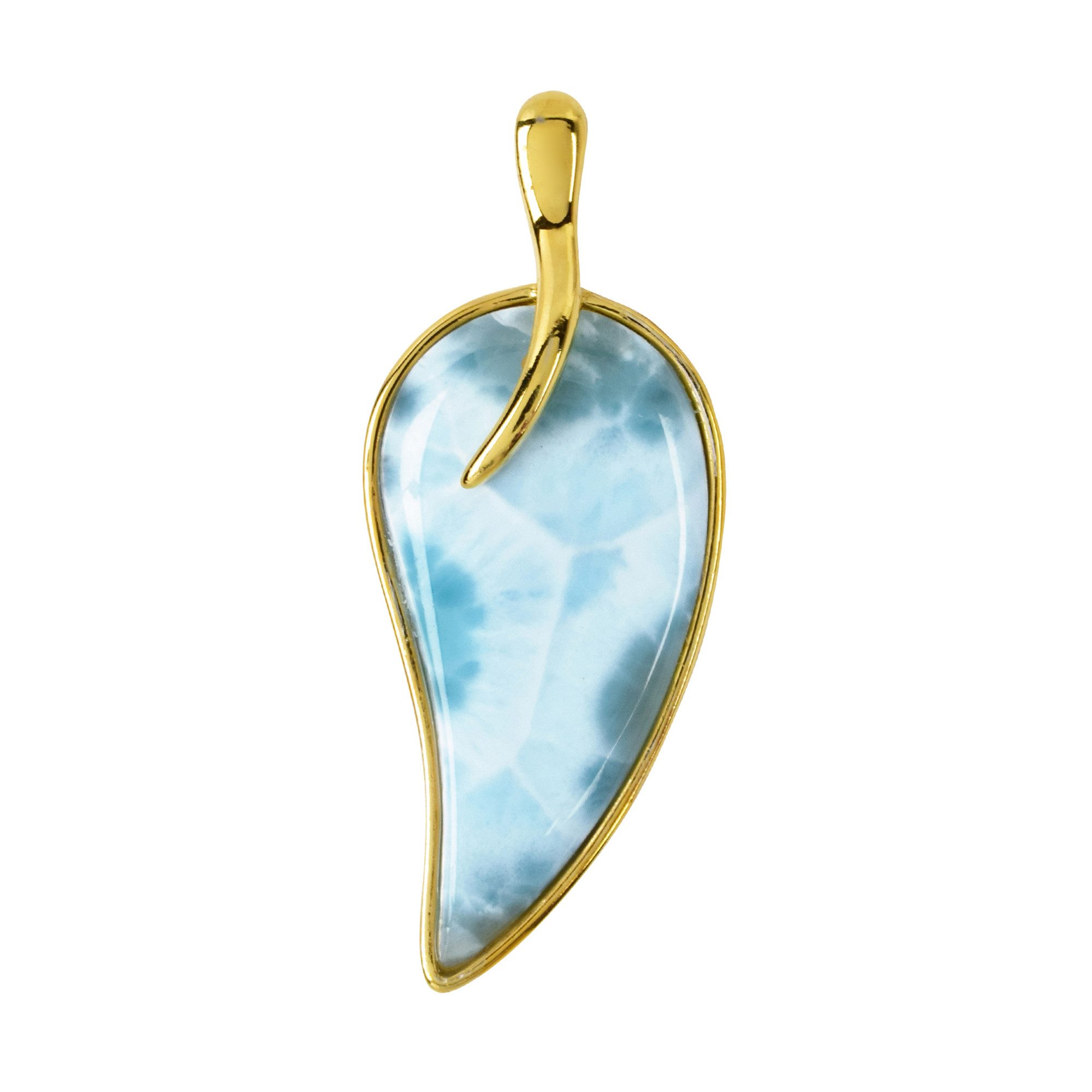 Cavill Kettenanhänger Larimar Goldplattierter Silberanhänger, Dominikanisch 7 ct (1-tlg)