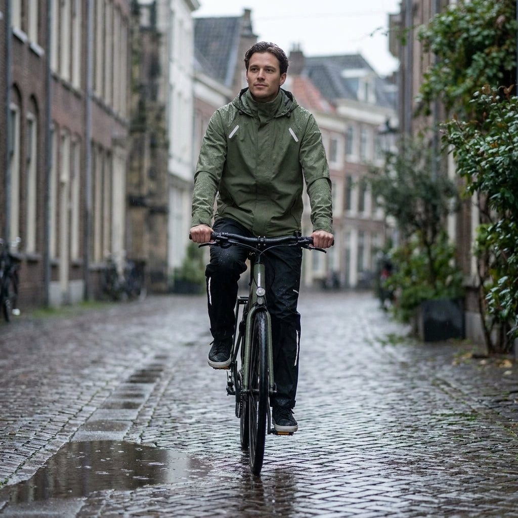 Basil Regenponcho Basil Fahrrad Regenanzug Hoga olive green Größe XXL