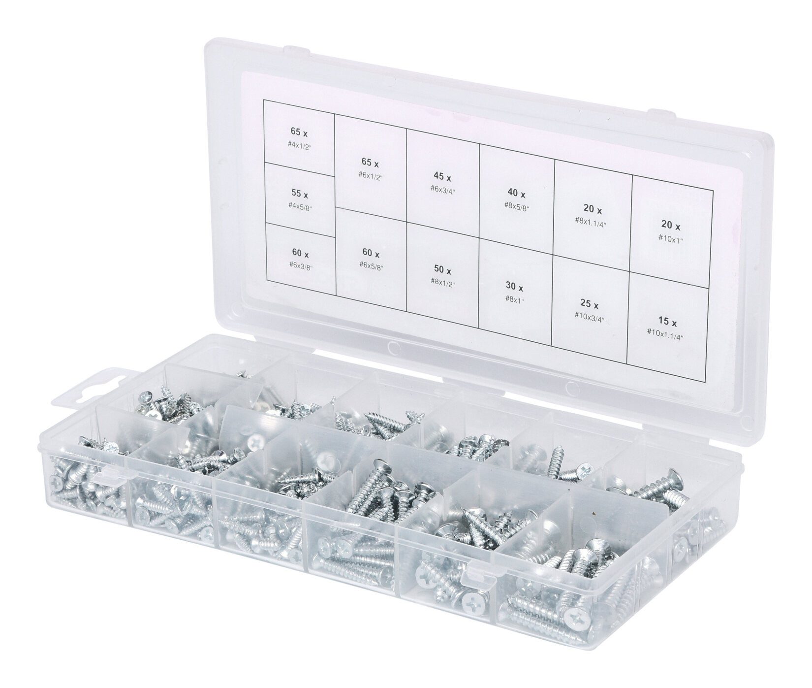 KS Tools Schraube, (550 St), Sortiment Holzschrauben, 550-teilig