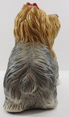 Castagna Tierfigur Deko Figur Yorkshire Terrier Welpe Hundefigur stehend Kollektion Castagna aus Resin Höhe 20 cm