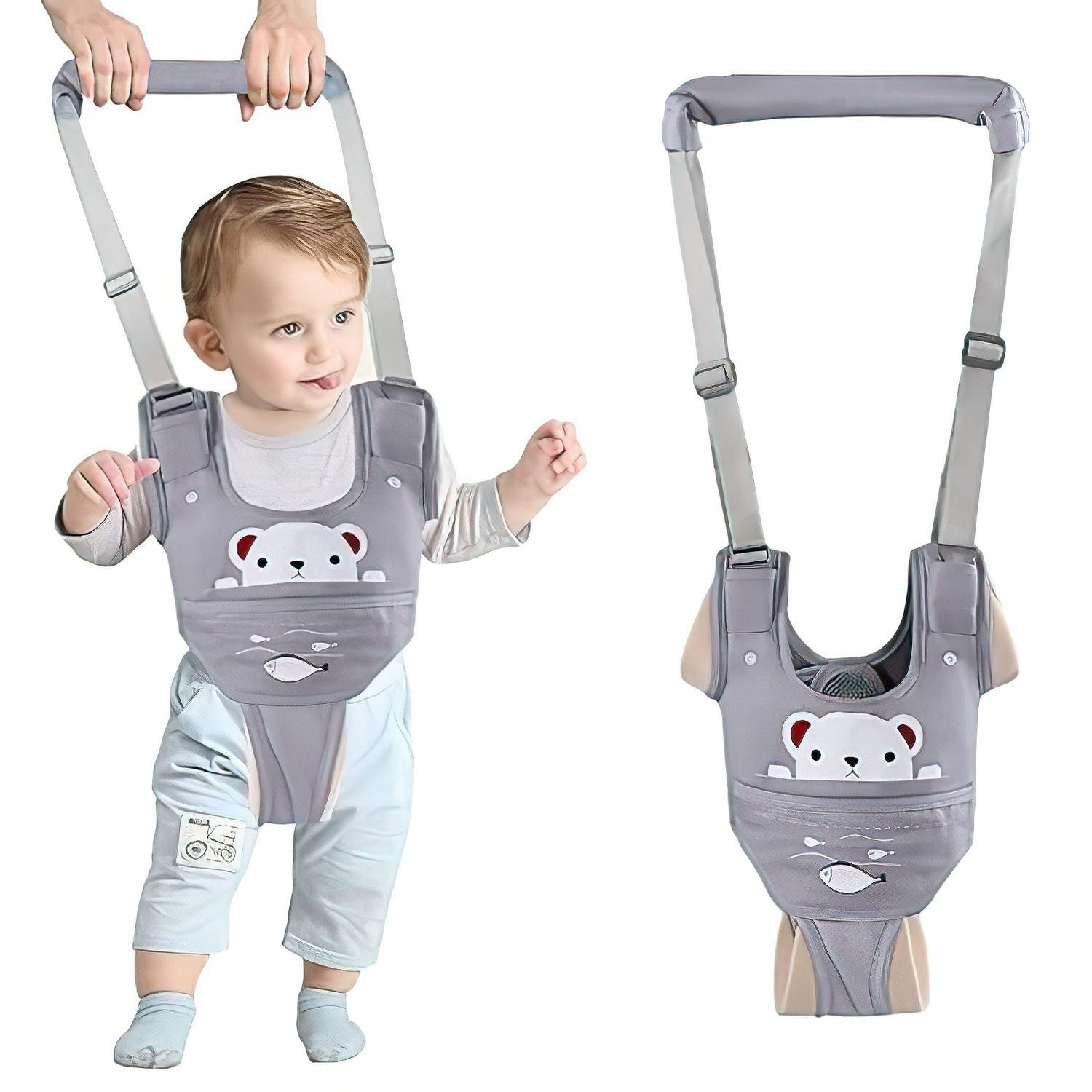 Refined Living Lauflernhilfe Lauflernwagen Baby Walker Lauflernhilfe Gehhilfe für Einstellbar, (Multifunktional MaxTragfähigkeit 36kg mit Magischen Aufklebern, 3 in 1 Abnehmbarer), Kleinkind 9-24 Monthe Ergonomisch Stehen Gehen Lernen Helfer