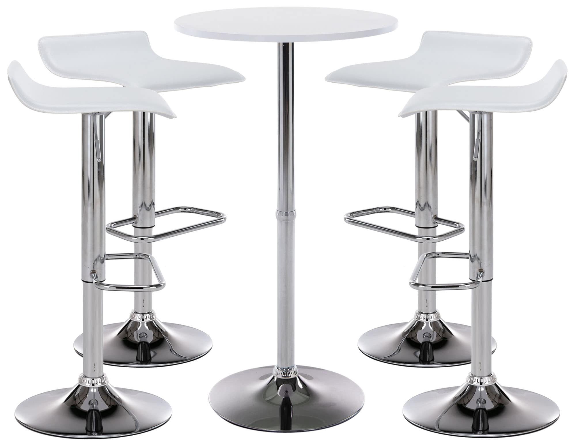 furnicato Bartisch Bartisch-Set Esberg 60x108x60 cm weiß (1-St)