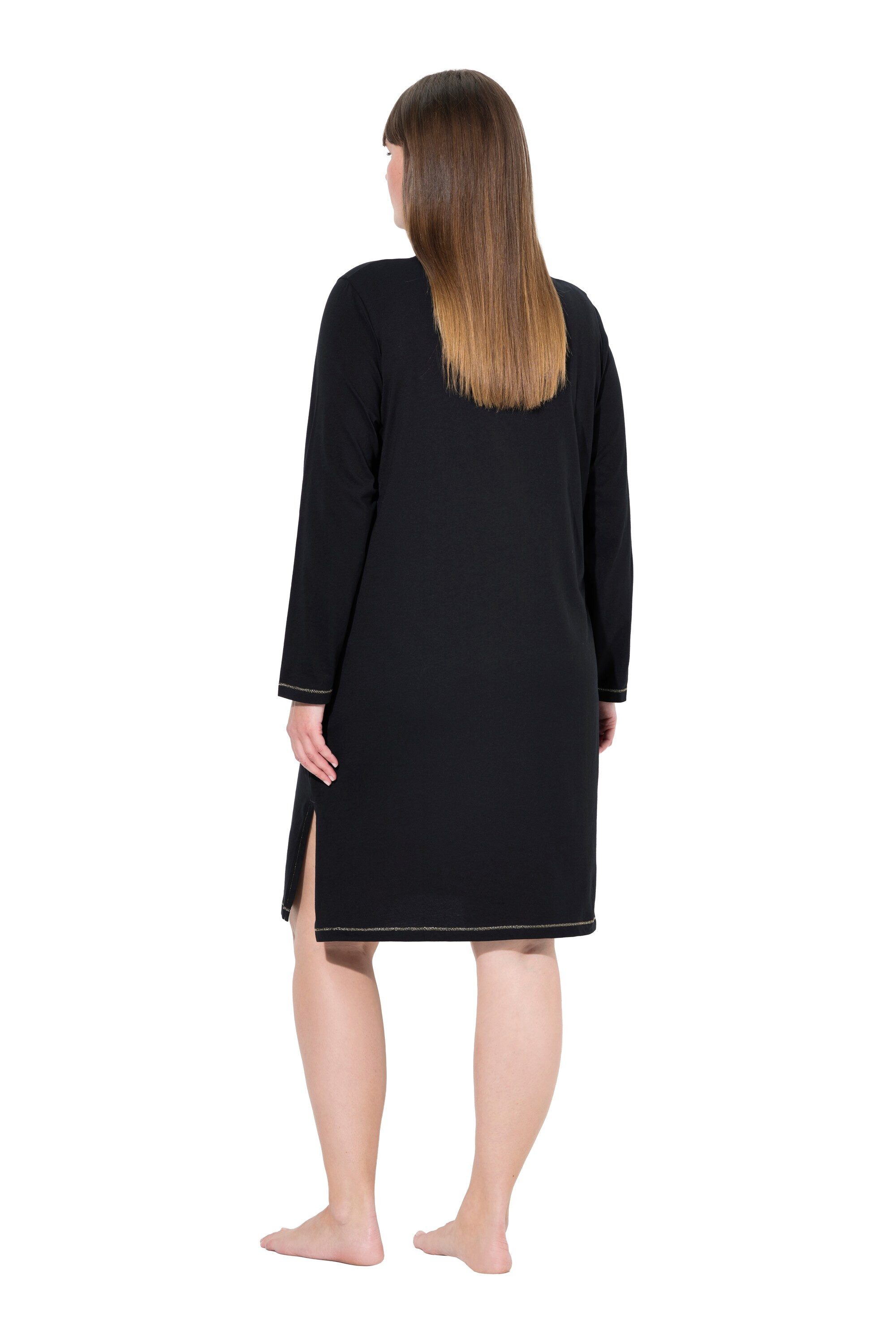 Ulla Popken Bigshirt Bigshirts 2er-Pack Rundhals/V-Ausschnitt Langarm