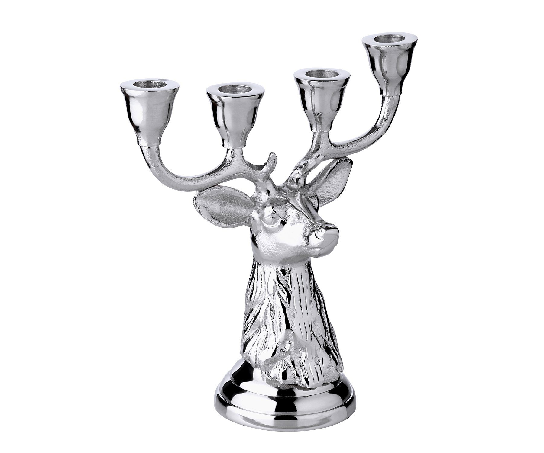 EDZARD Торшеры Kitu, Подсвечник im Hirsch-Design, versilbert und anlaufgeschützt