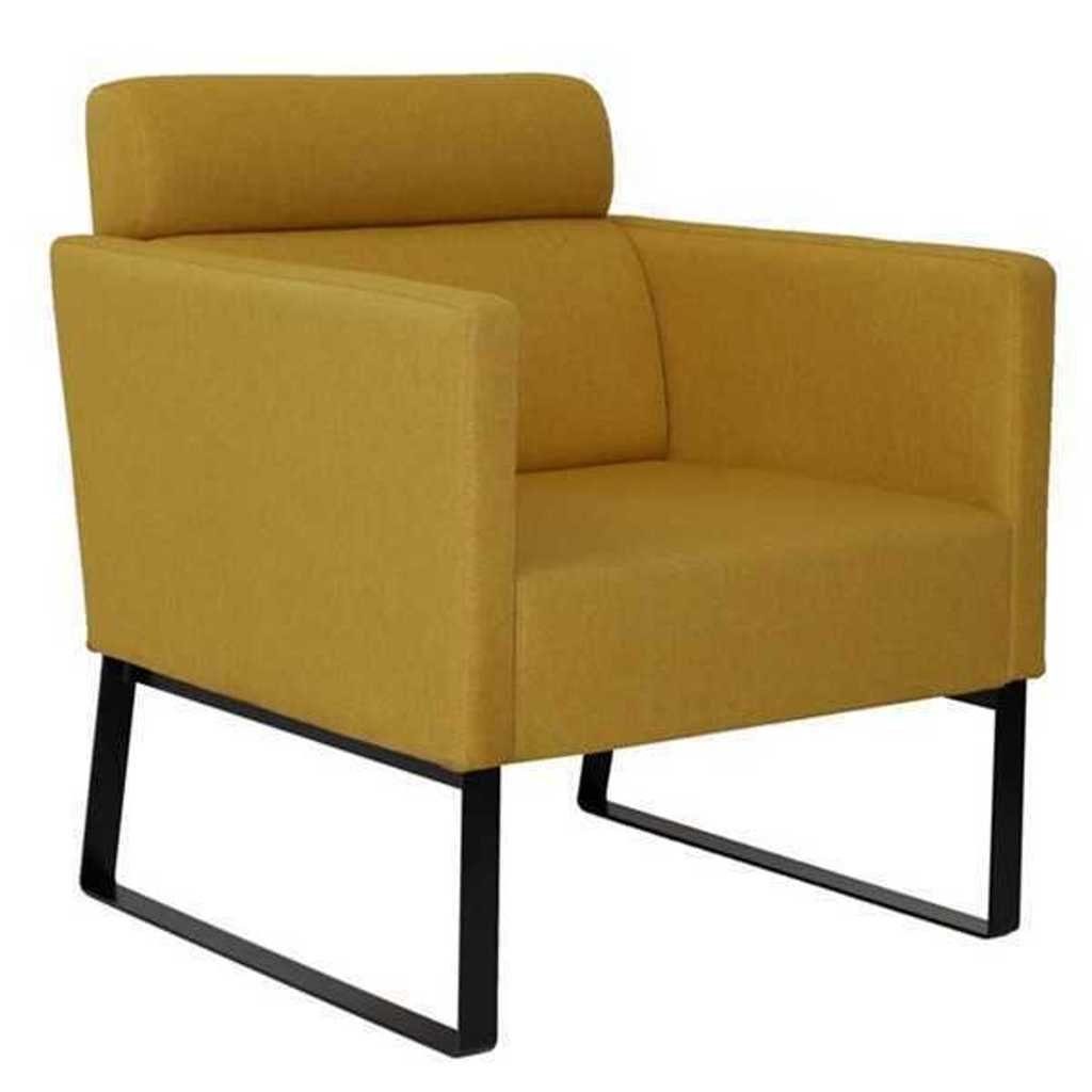 JVmoebel Sessel Gelb Loungesessel Relaxsessel Textil Lounge Einsitzer Luxus 1-Sitzer (1-St., 1x Sessel), Made in Europa | Einzelsessel