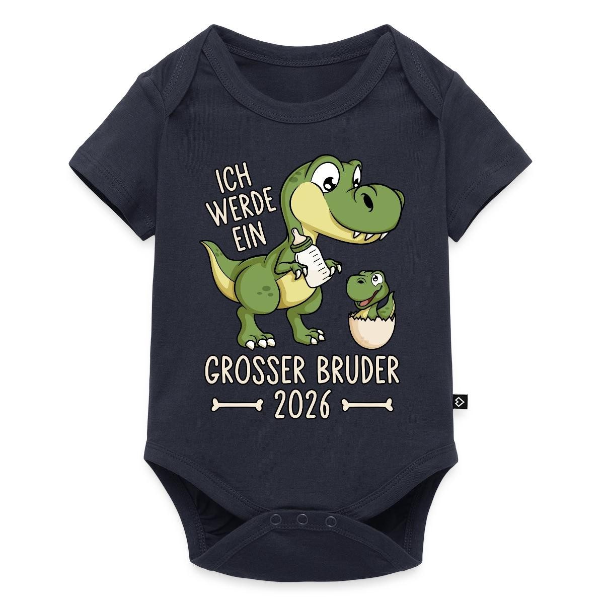 Kurzarmbody Großer Bruder 2026 Ei Baby Dino Dinosaurier Kurzarm Tages Baby Body