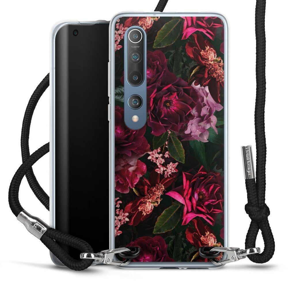 DeinDesign Handyhülle Rose Blumen Blüte Dark Red and Pink Flowers, Xiaomi Mi 10 Handykette Hülle mit Band Case zum Umhängen