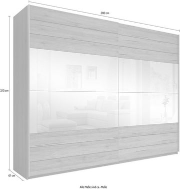 Helvetia Schwebetürenschrank Galaxy mit breiter Spiegelfront