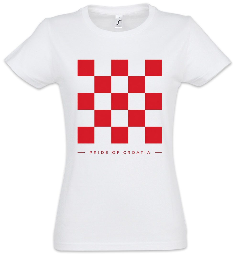 Urban Backwoods Print-Shirt Team Croatia 2 Damen T-Shirt Kroatien Hrvatska Zagreb Adriatic (1-tlg) Dalmatia Vatreni Fußball WM