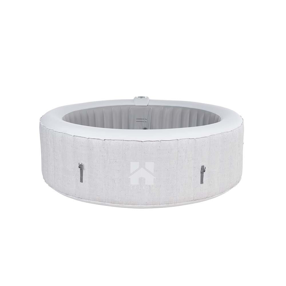 HOME DELUXE Whirlpool Outdoor Whirlpool SPLASH - 6 Personen, (inkl. Abdeckung), 130 Luftdüsen, aufblasbar auf Knopfdruck