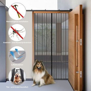 Sekey Insektenschutz-Tür Magnet Fliegengitter Tür ohne Bohren Insektenschutz Magnetvorhang, 90x210cm
