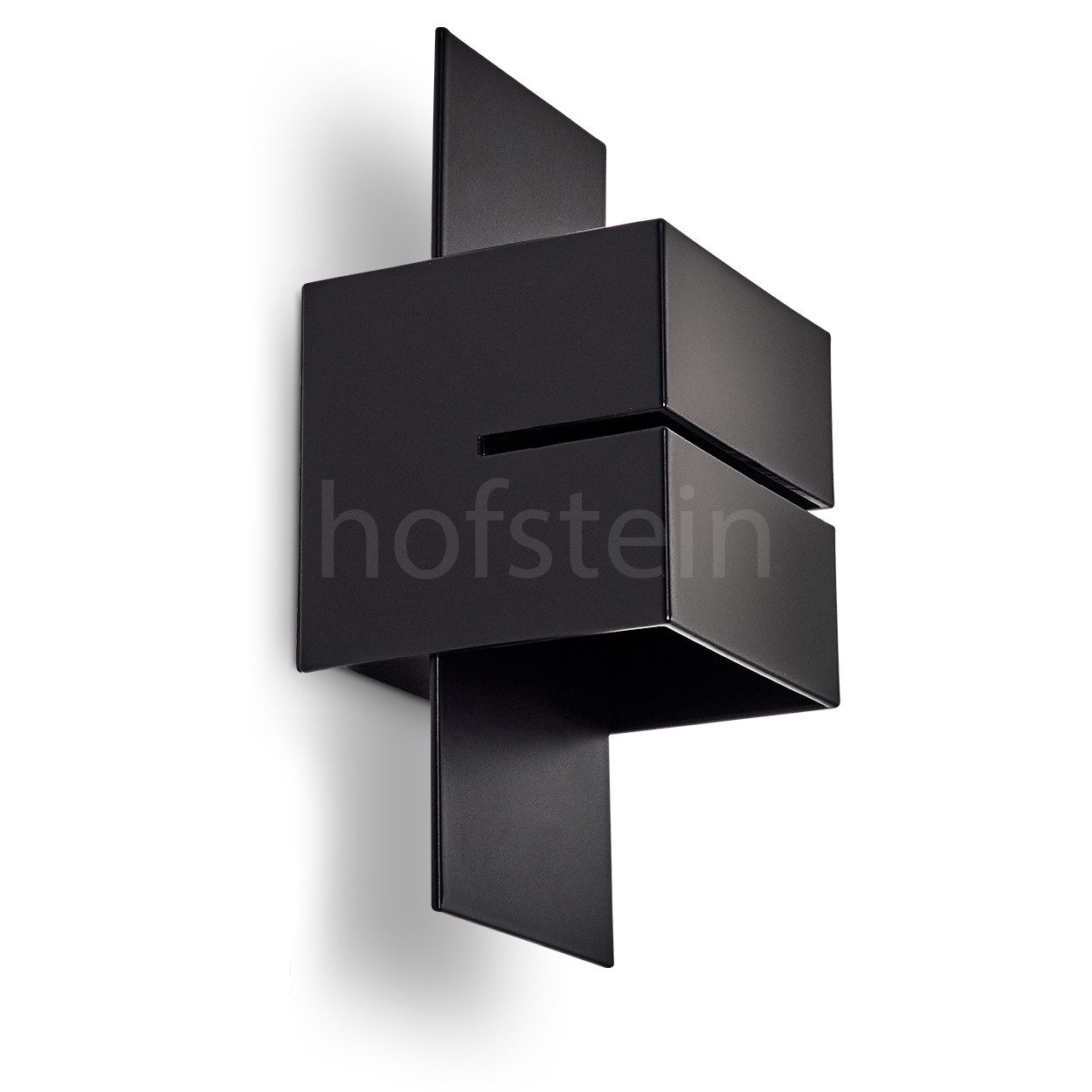 hofstein Wandleuchte »Reppia« Wandlampe aus Metall in Schwarz mit Schlitz, günstig online kaufen