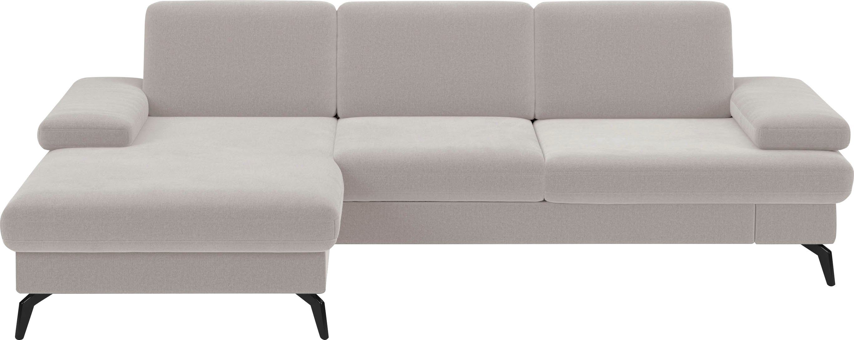 sit&more Ecksofa Morris L-Form, inkl. Sitztiefenverstellung, wahlweise mit Armteilverstellung, Bettfunktion & Bettkasten
