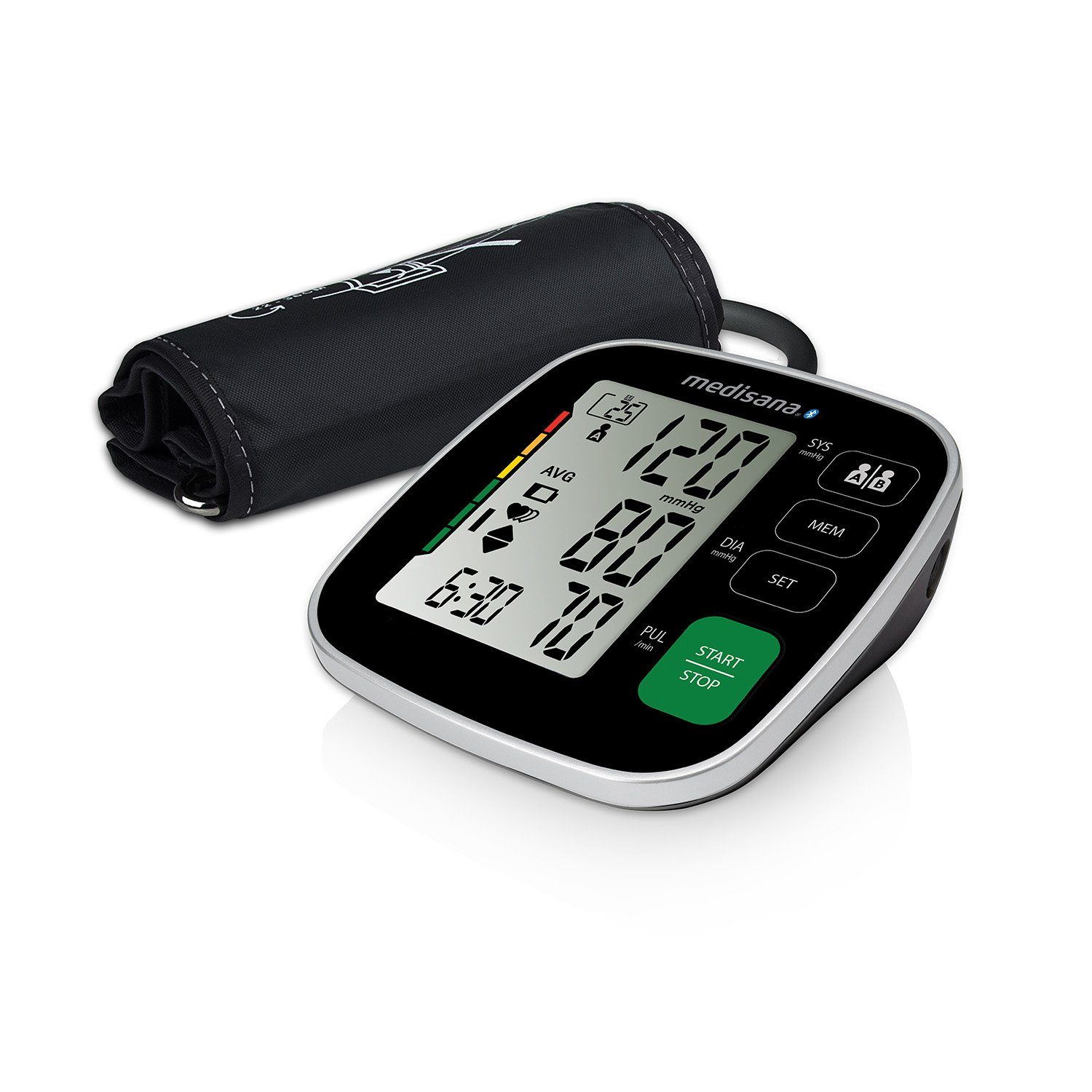 Blutdruck- 546 BU connect und Oberarm-Blutdruckmessgerät Medisana Pulsmessung