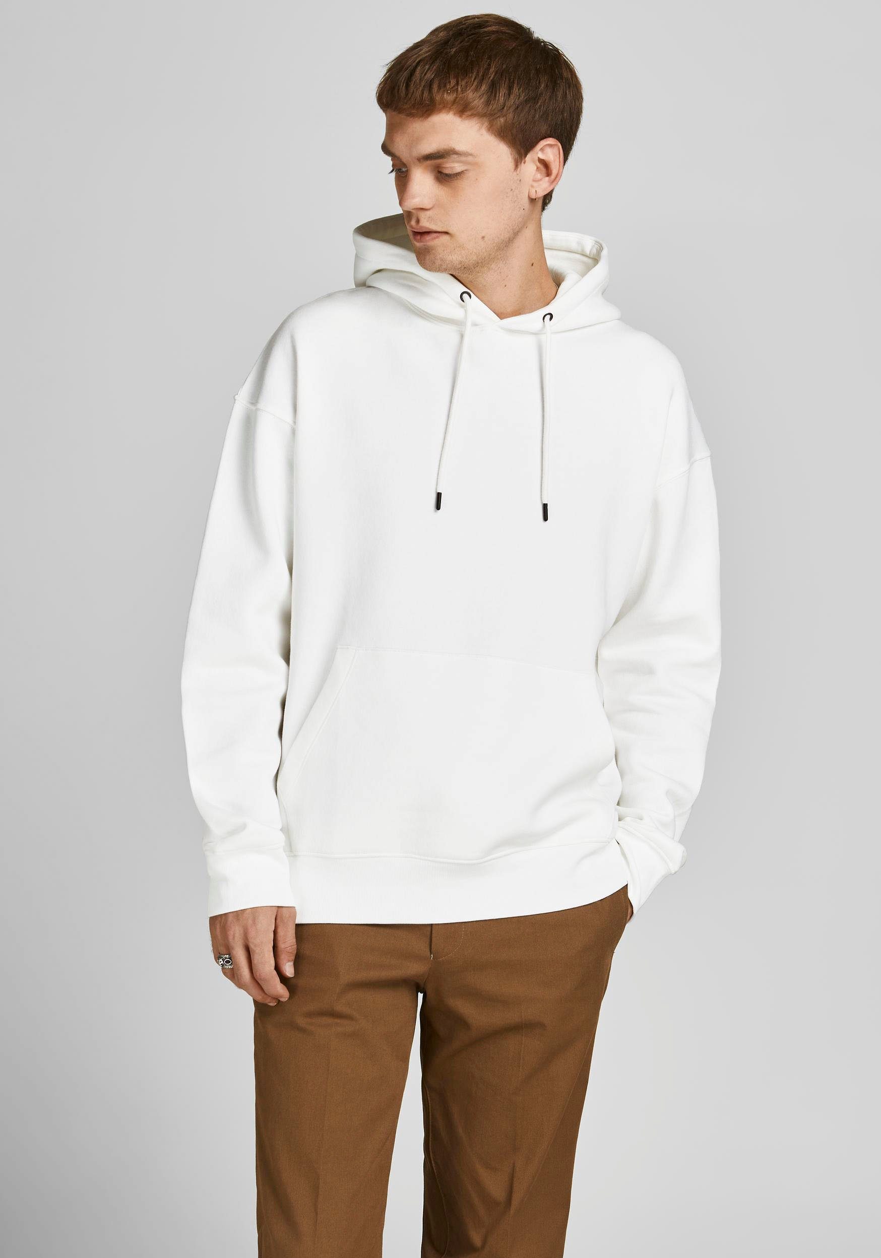 Jack & Jones Kapuzensweatshirt STAR BASIC SWEAT HOOD weiß