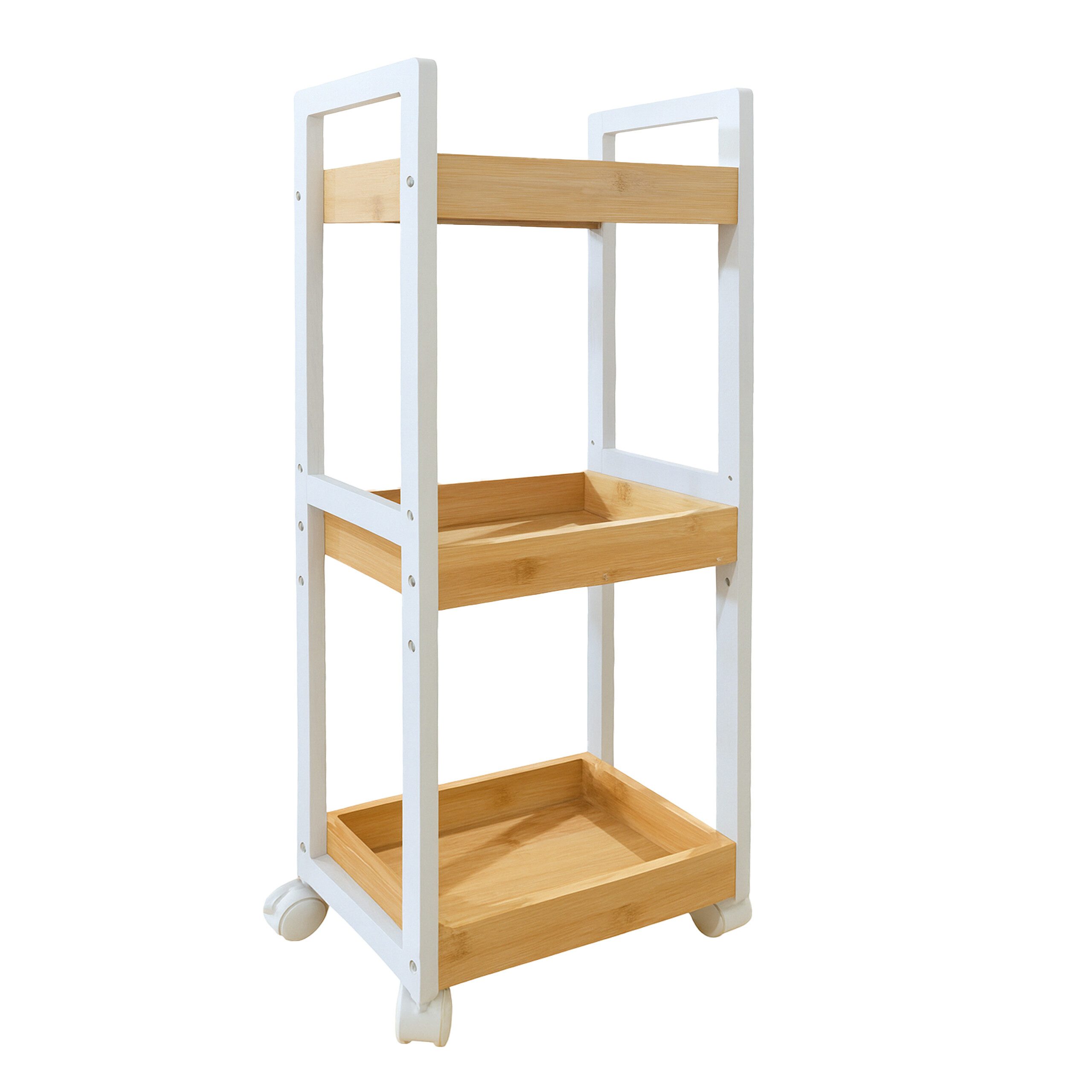 Badrollwagen Mit 5 Schubladen – Weiß, Aus PP, 25x34x82 Cm, Multifunktional Für Küche, Bad & Wohnzimmer