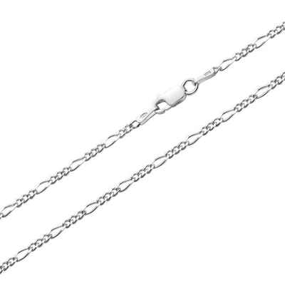 JEWLIX Silberkette »925 Silberkette: Figarokette Silber 2mm breit«