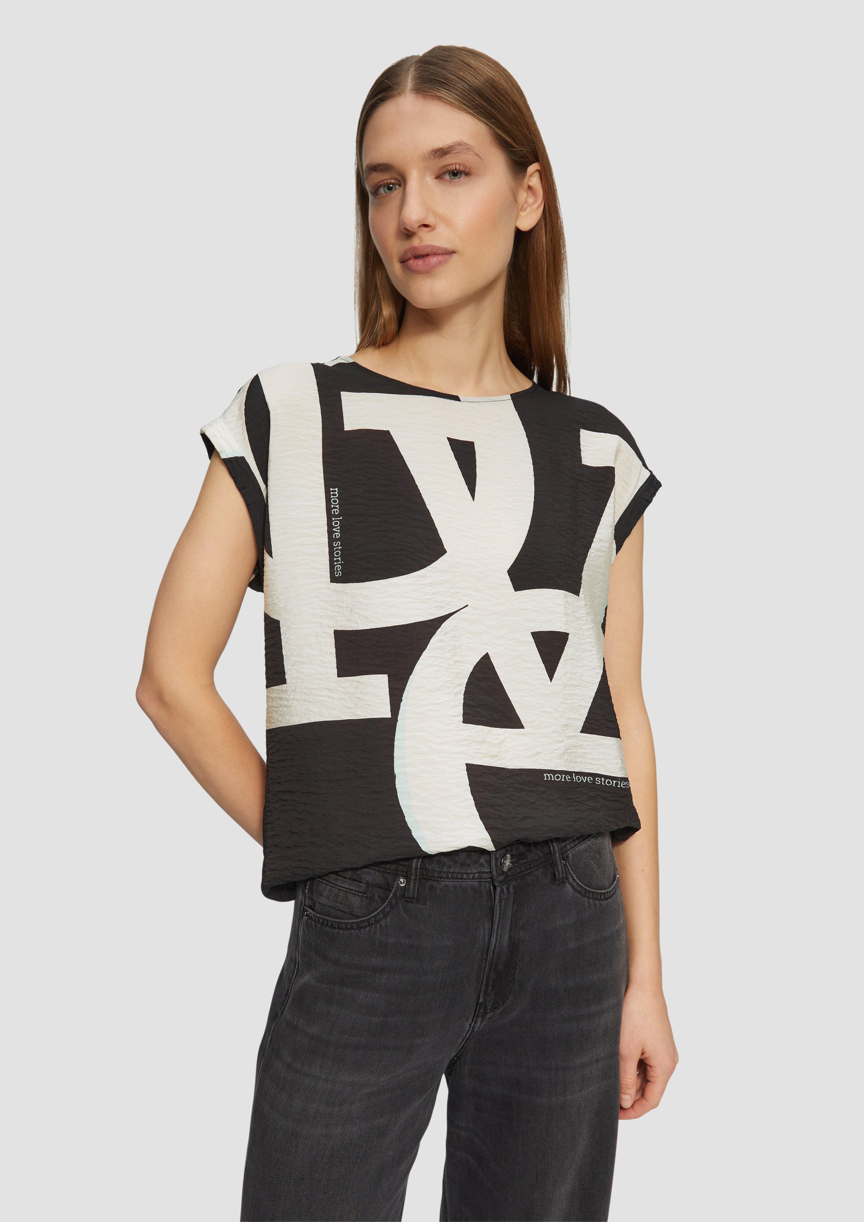 s.Oliver Shirttop T-Shirt im Fabricmix mit günstig online kaufen