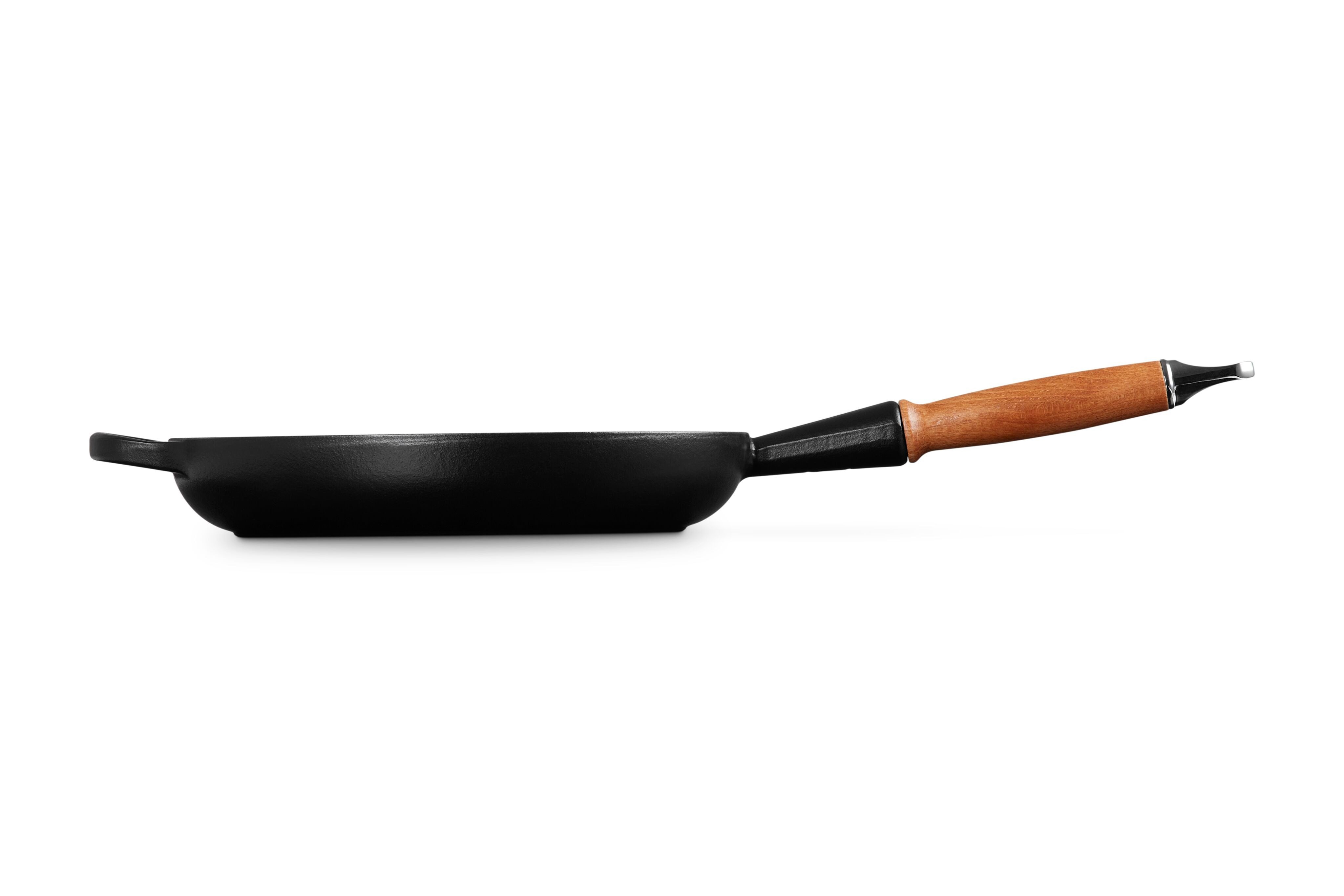 LE CREUSET Bratpfanne Signature Gusseisen mit Holzgriff, Gusseisen, 26 cm Schwarz matt, 20258260000422