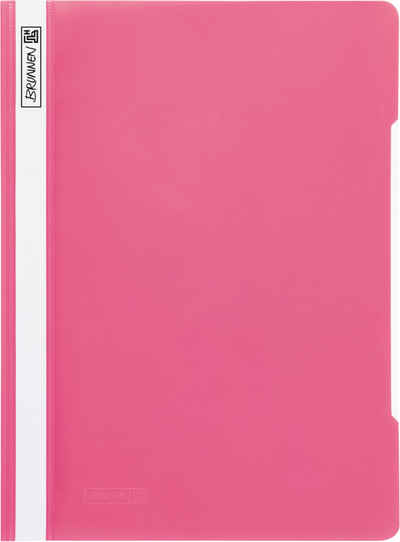 BRUNNEN Hefter BRUNNEN Schnellhefter pink A4 Kunststoff PP 10-2010926, glasklares Deckblatt