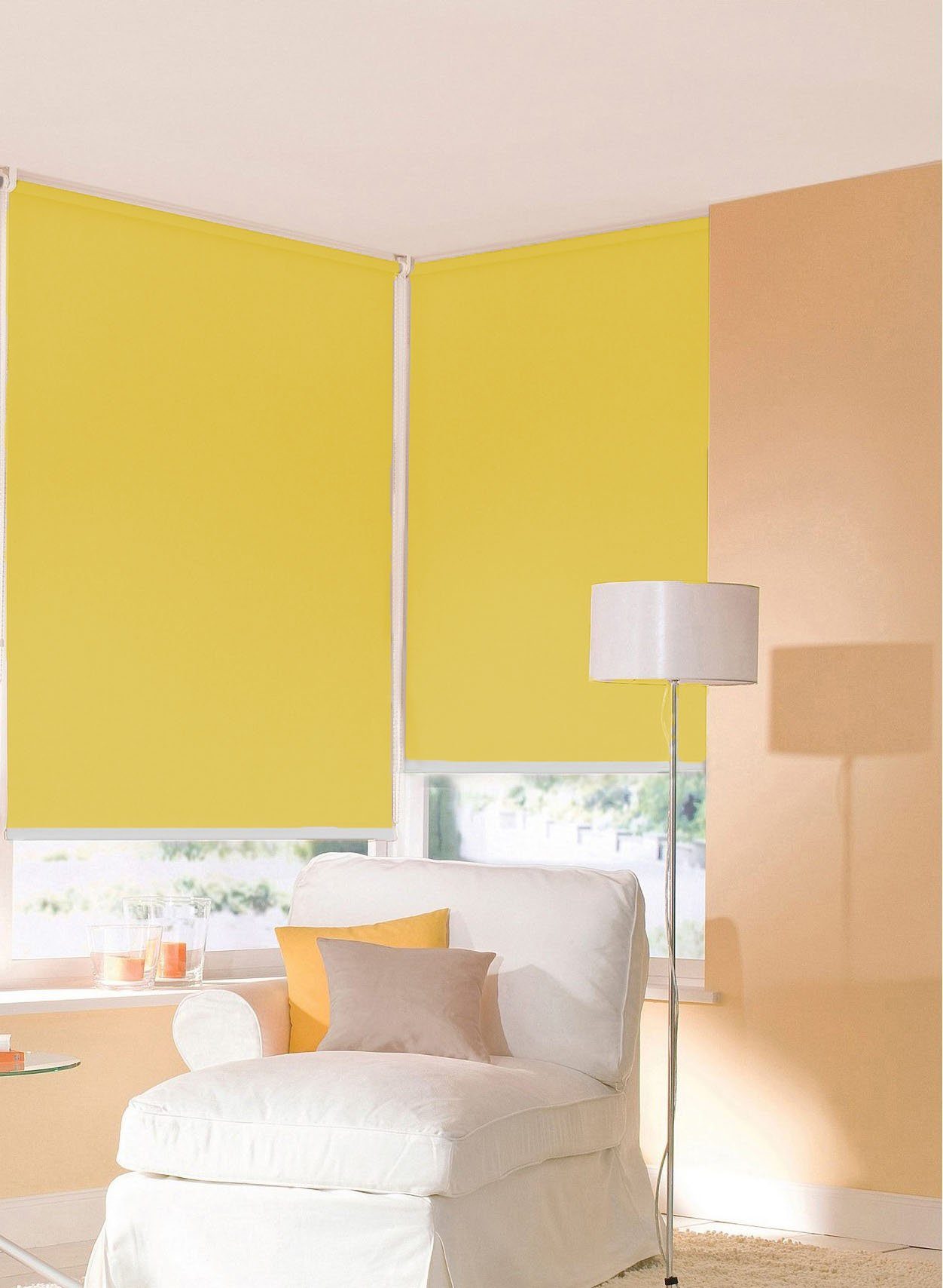 Seitenzugrollo One size Style uni, sunlines, Lichtschutz, ohne Bohren, freihängend, Klemmfix, Made in Germany