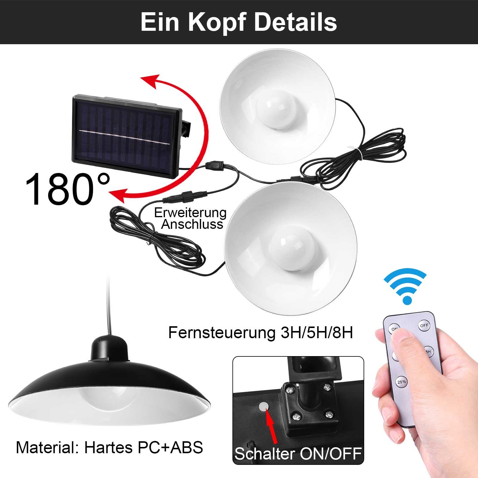 Sunicol LED LEDs, Lampe, Solarleuchte panel Fernbedienung, Warmes 1 2 Wasserdicht Weiß, mit Weiß, Solarleuchte, energiesparend, Solar und dimmbar IP65 LED