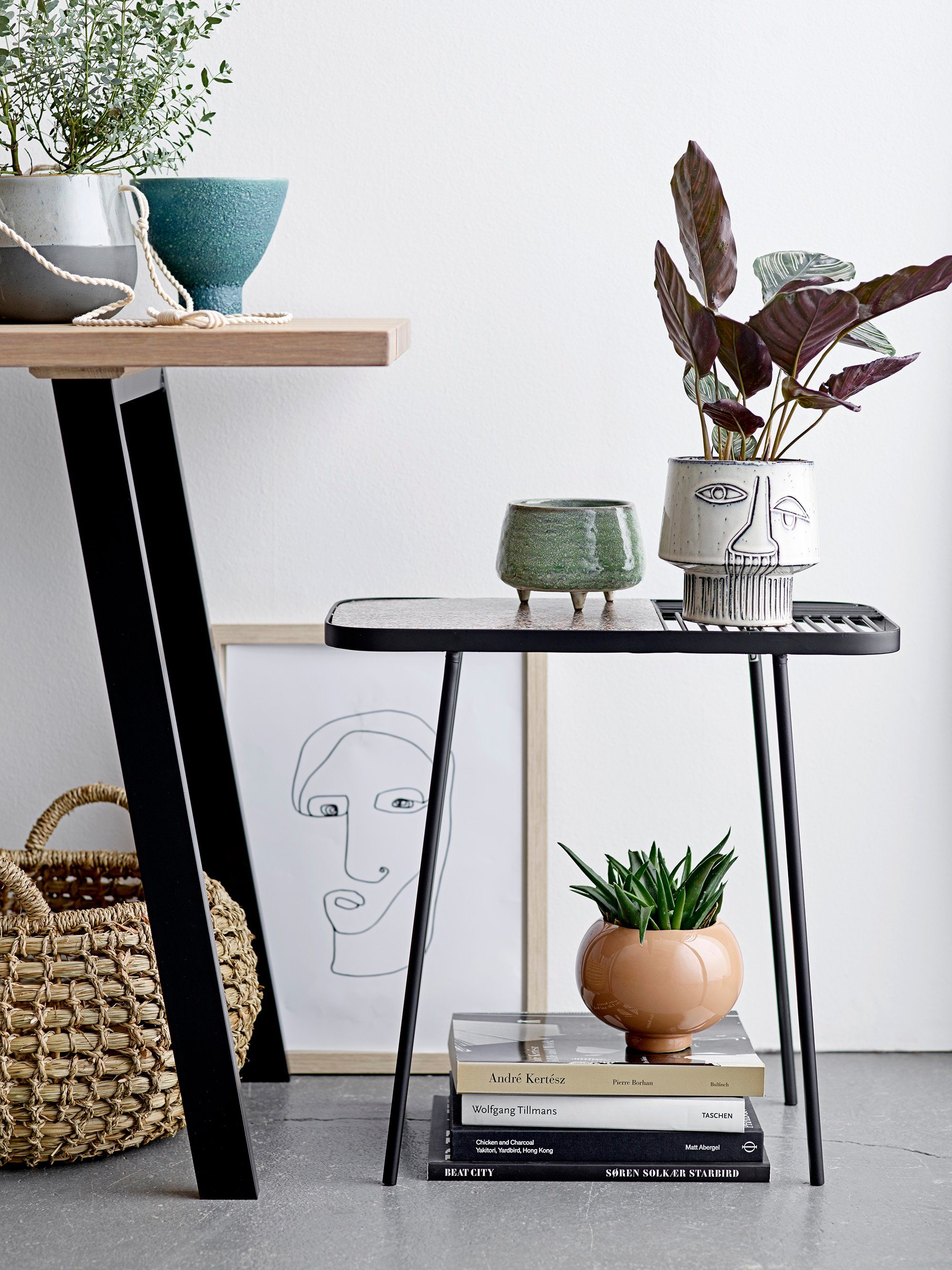 Bloomingville Dekovase Bloomingville Sacad Blumentopf, Weiá, Steingut günstig online kaufen