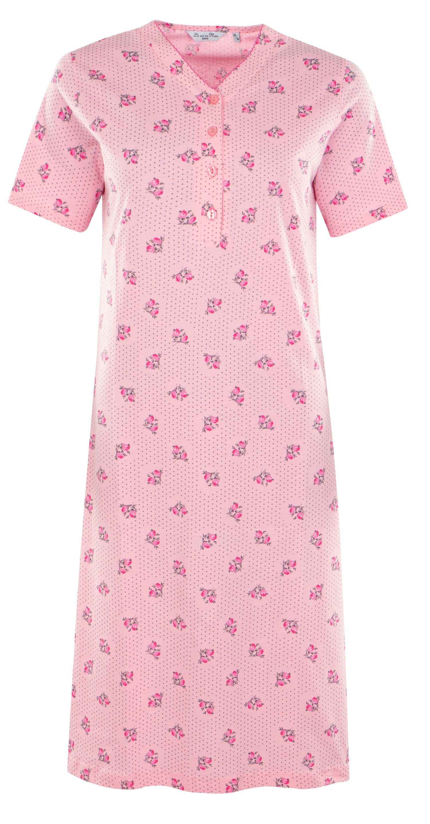 Hajo Nachthemd Damen Doppelpack rosa Sparpaket, Nachthemd (2-tlg) Baumwolle gelb
