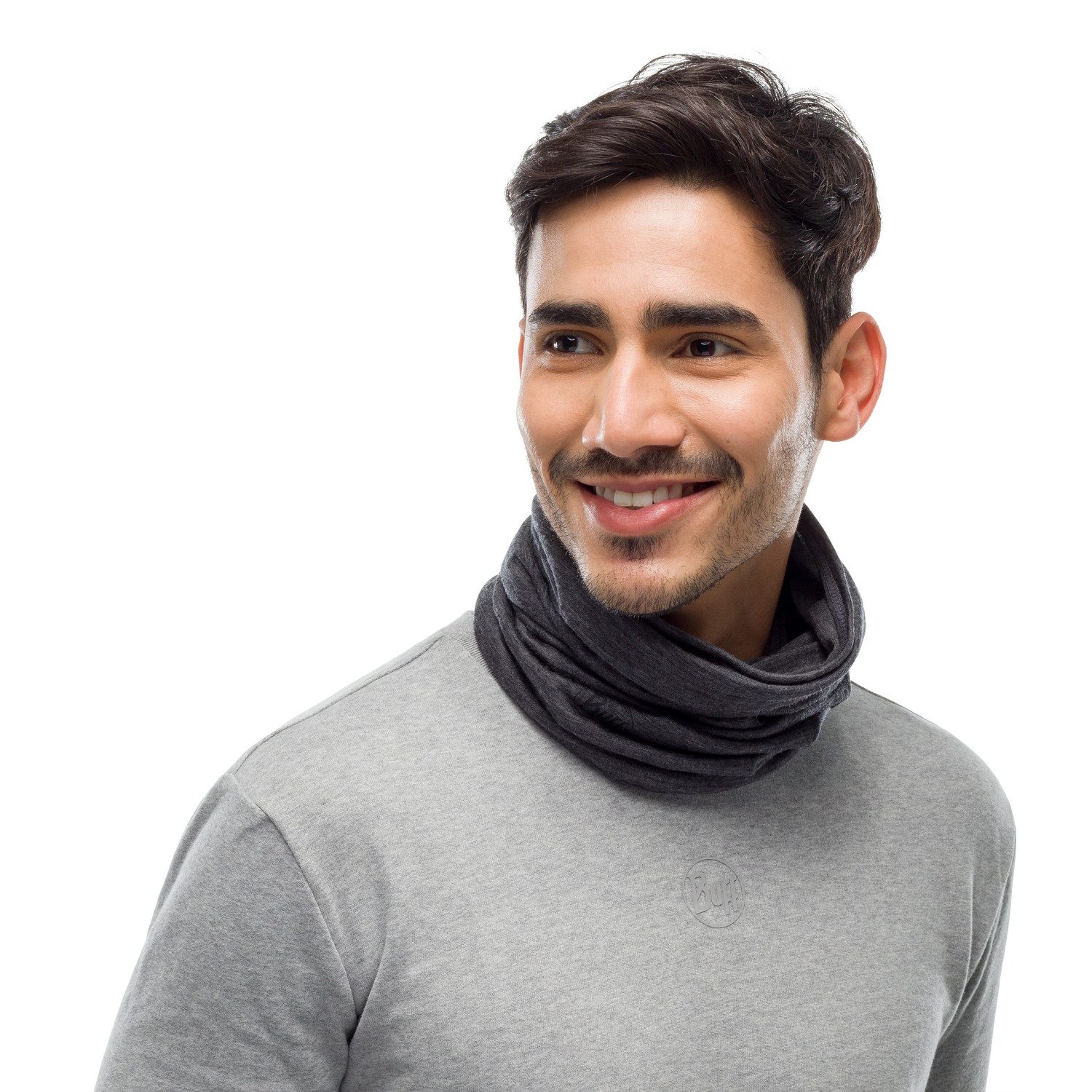 Buff Multifunktionstuch, MERINO LIGHTWEIGHT SOLID GREY