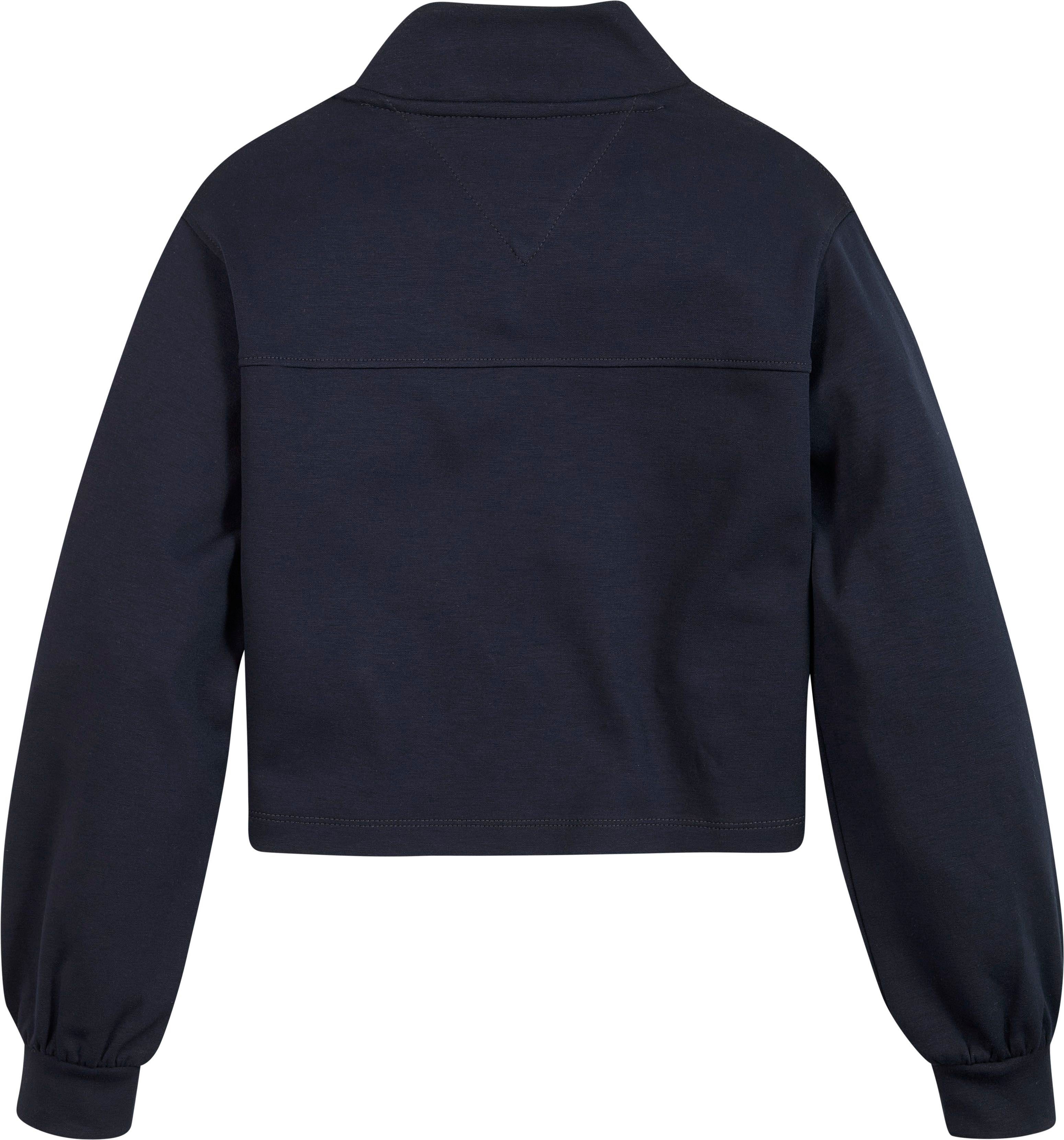 Tommy Hilfiger Sweatshirt mit HALF der Logodruck auf Brust ZIP TOMMY VARSITY