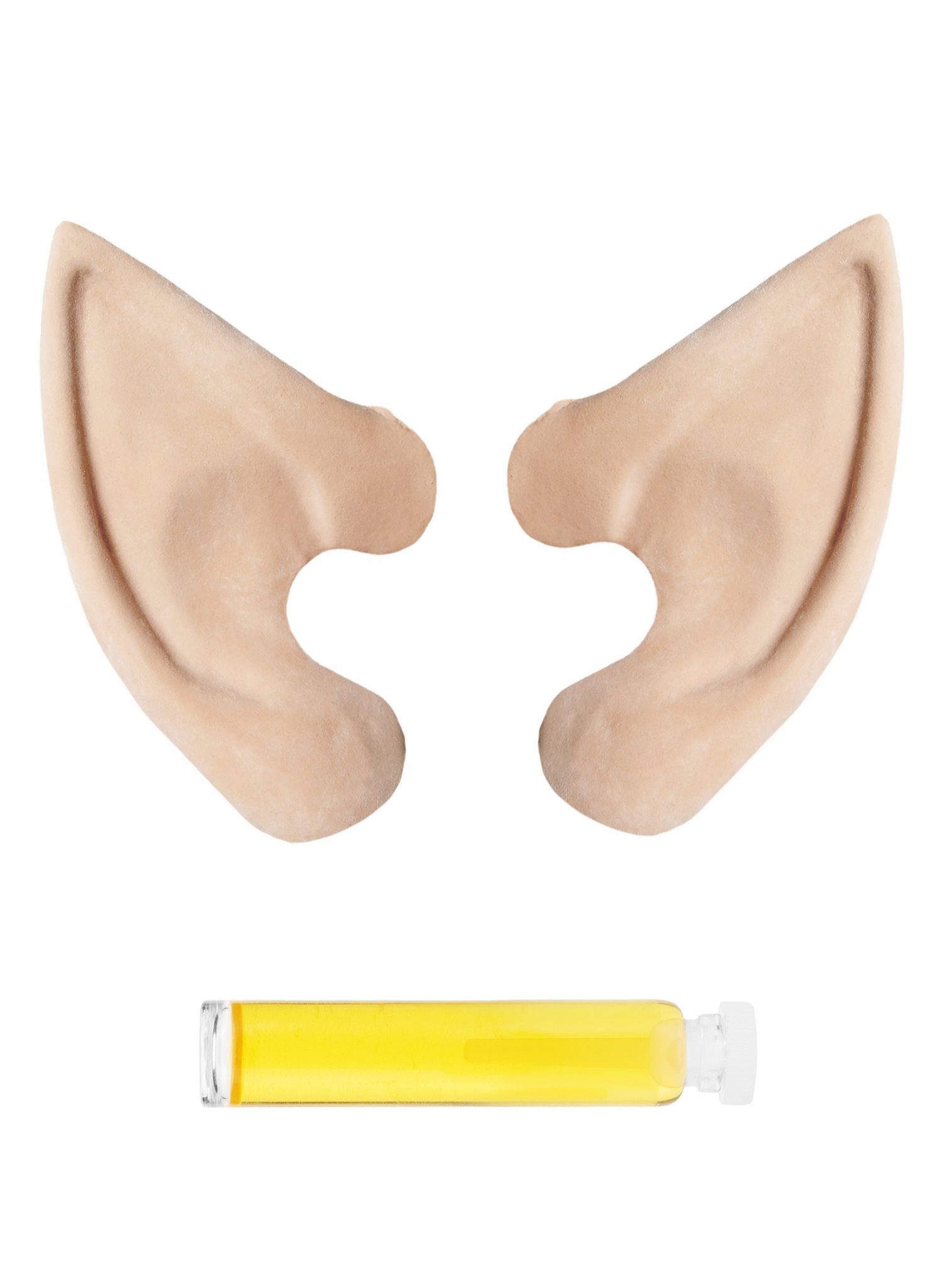 Maskworld Kostüm Elfenohren aus Latex, Klassische Ohren für Elfen zum ankleben.