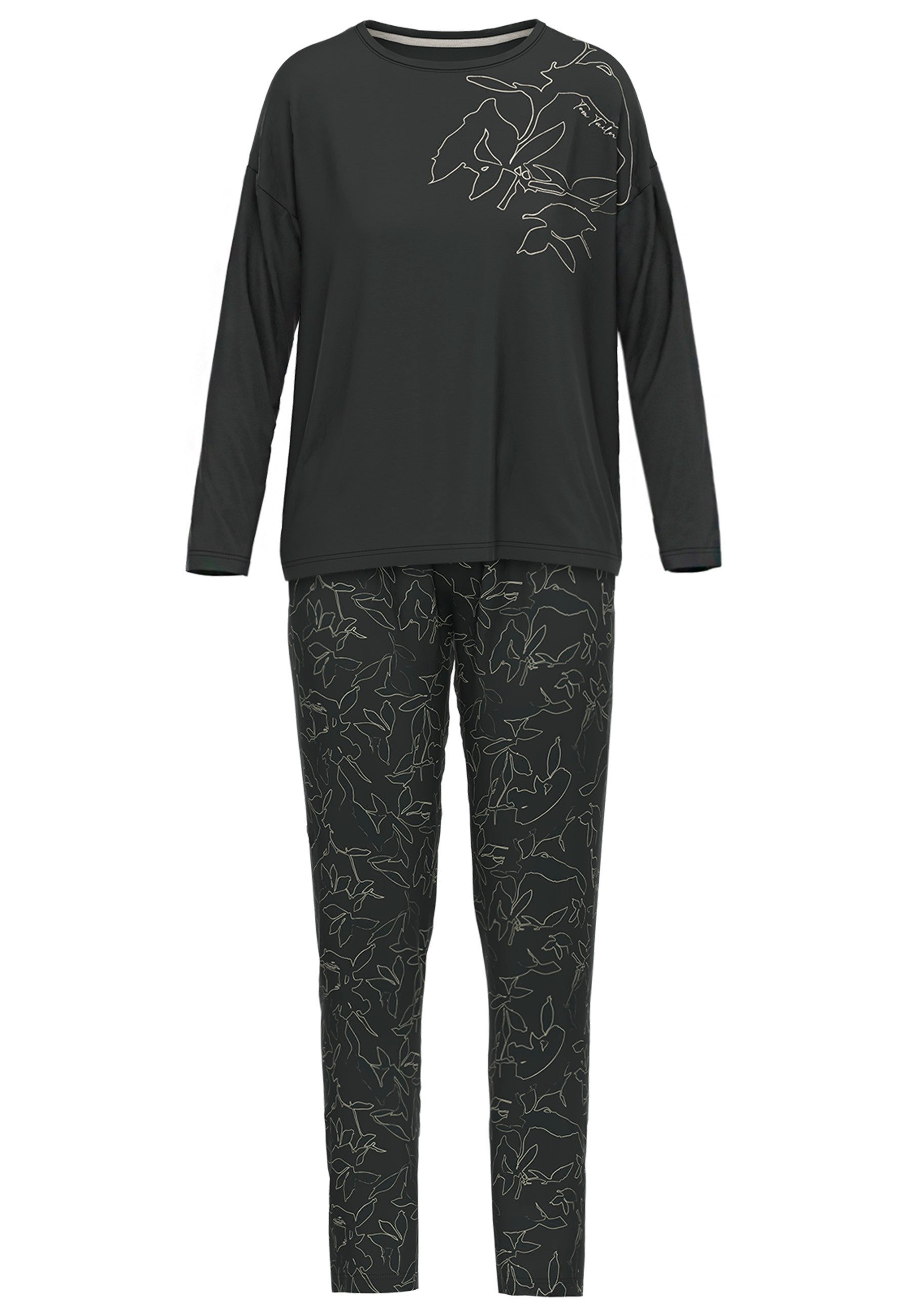 TOM TAILOR Schlafanzug Xanthi (2 tlg) mit langen Ärmeln, Rundhalsausschnitt günstig online kaufen