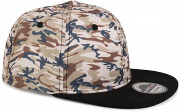 styleBREAKER Snapback Cap (1-St) Snapback Cap mit Camouflage Print