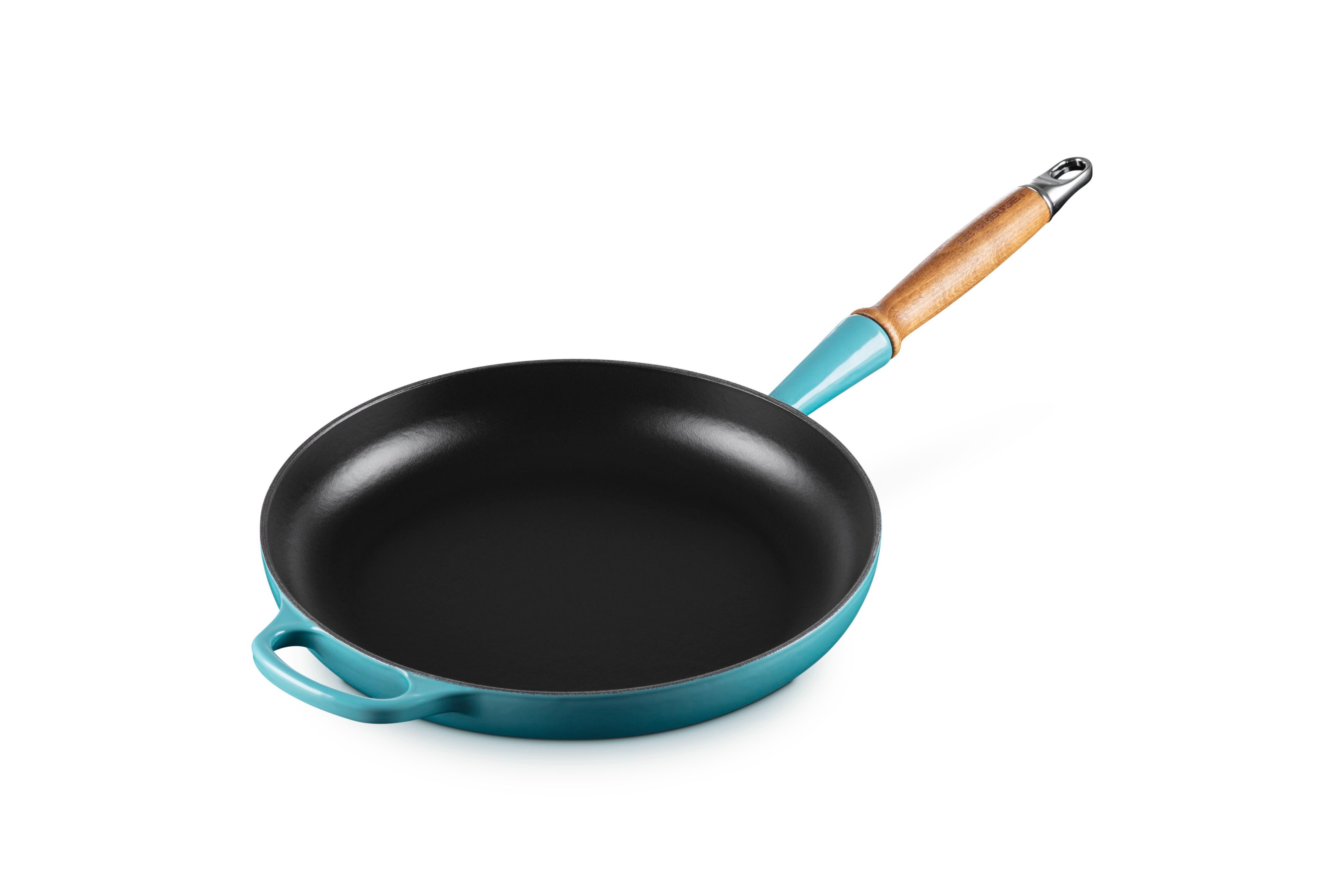 LE CREUSET Bratpfanne Signature Gusseisen mit Holzgriff, Gusseisen, 28 cm Karibik, 20258281700422