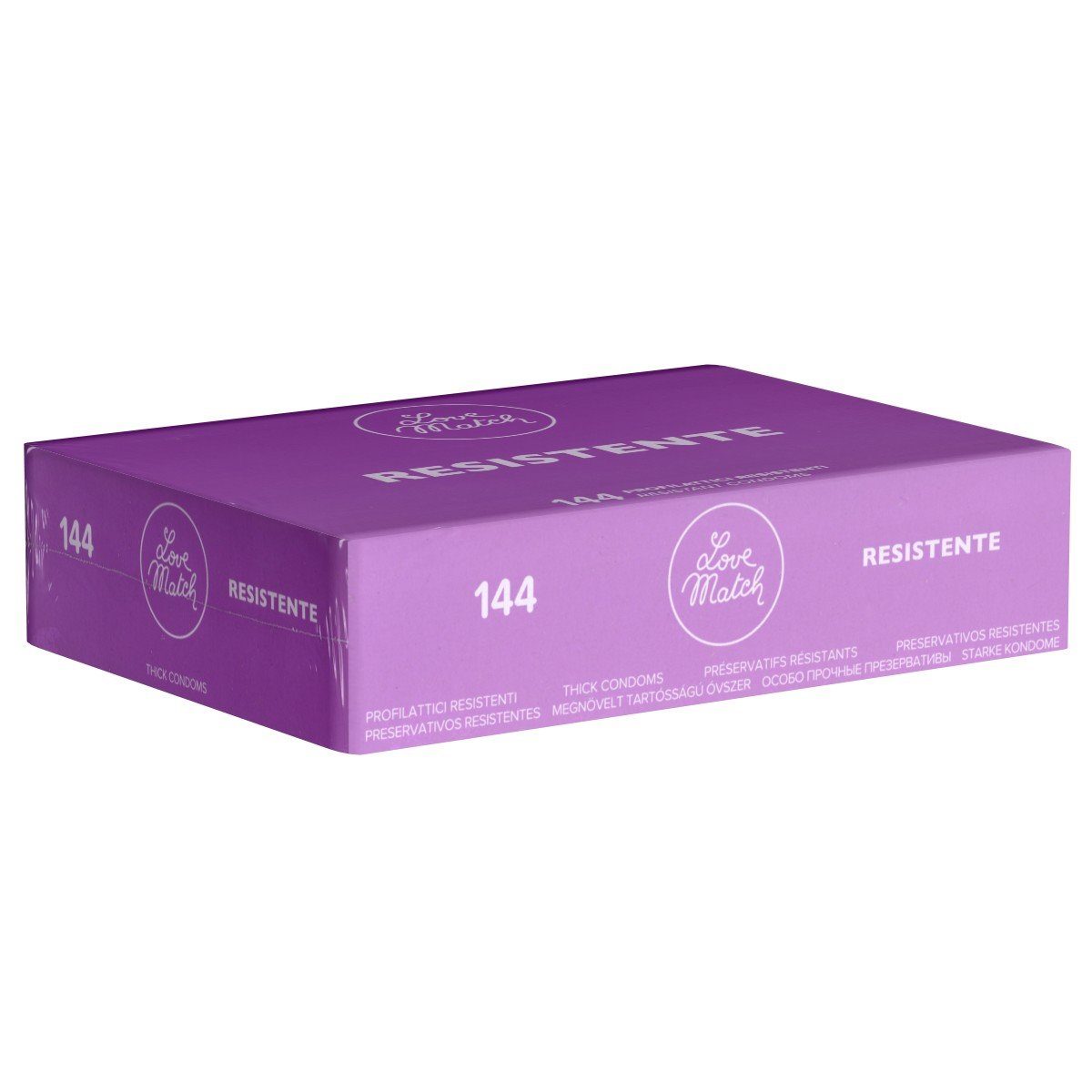 Love Match Презервативы Resistente Packung mit, 144 St., italienische Презервативы für besondere Sicherheit, Retro-Design, verstärkte Презервативы in der Vorratsbox
