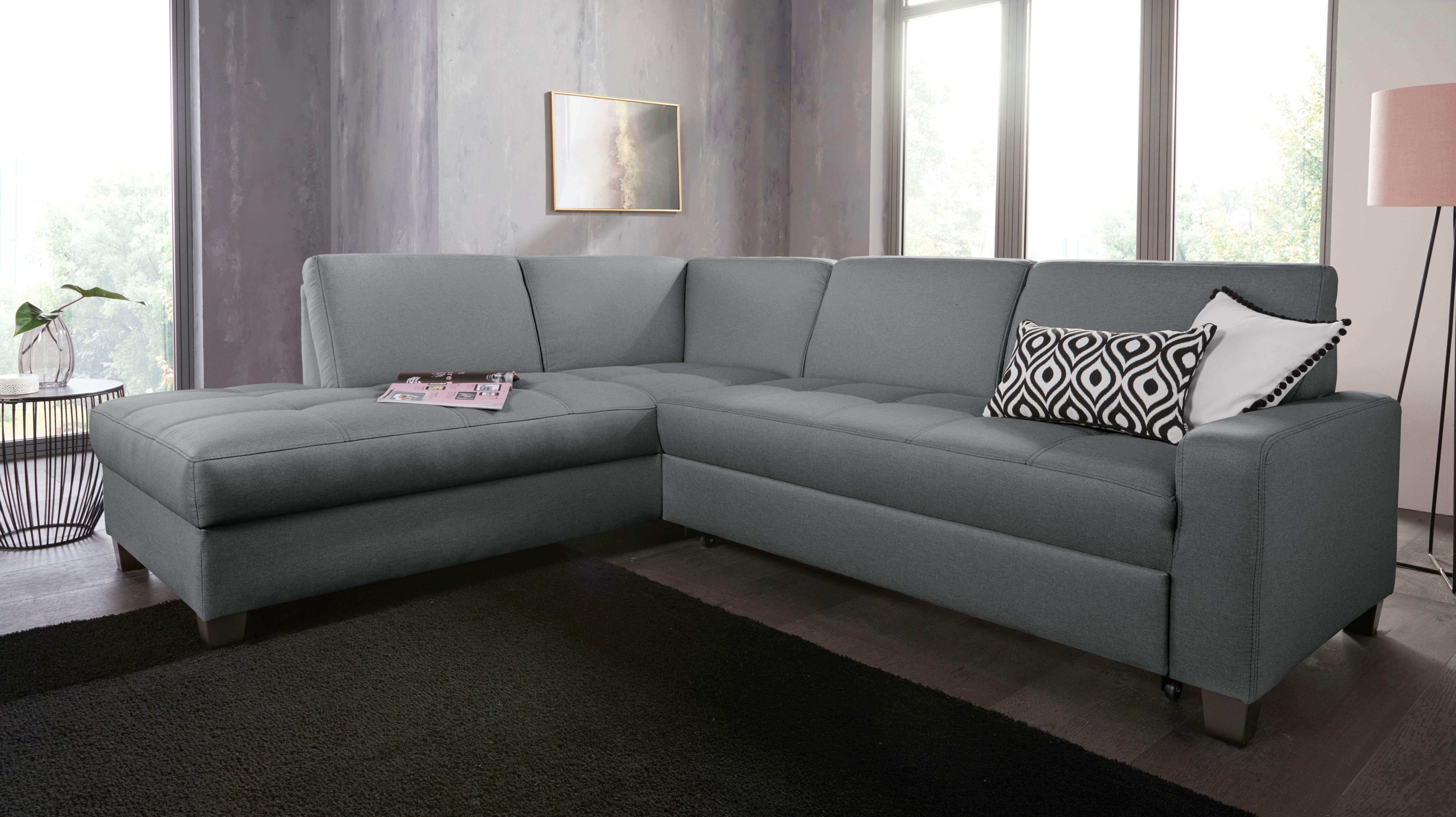 DOMO collection Ecksofa "Florentina zeitlos und elegant, Sitznähte als Desi günstig online kaufen
