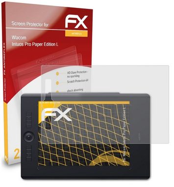 atFoliX Schutzfolie für Wacom Intuos Pro Paper Edition L, (2 Folien), Entspiegelnd und stoßdämpfend