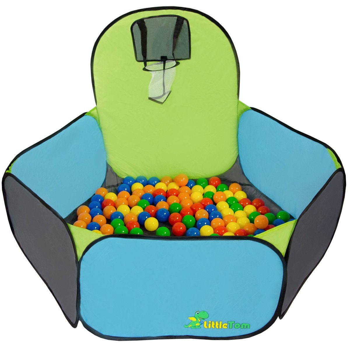 LittleTom Spielzelt Pool für Kinder - Pop-Up Spielpool mit Basketballkorb - günstig online kaufen
