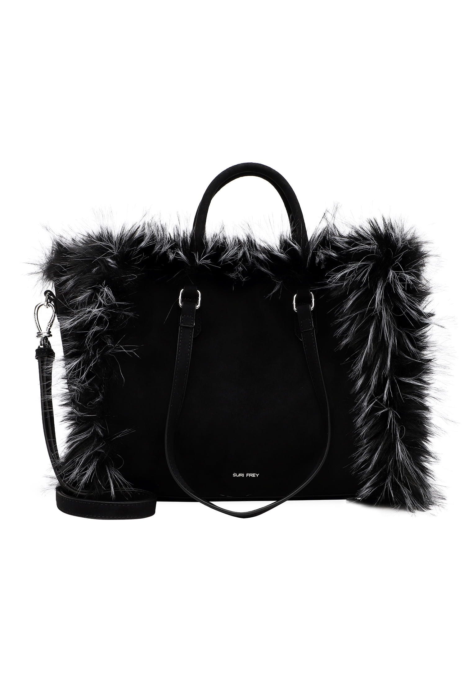 SURI FREY Shopper SFY Chessy Suede, Logo Patch