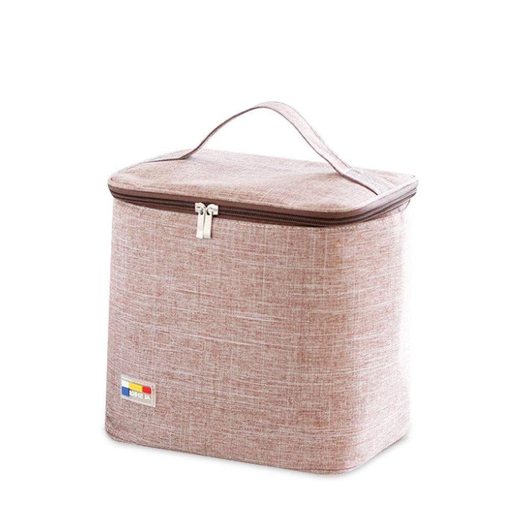 TUABUR Thermobehälter Faltbare Kühltaschen, Picknicktaschen, isolierte Taschen braun