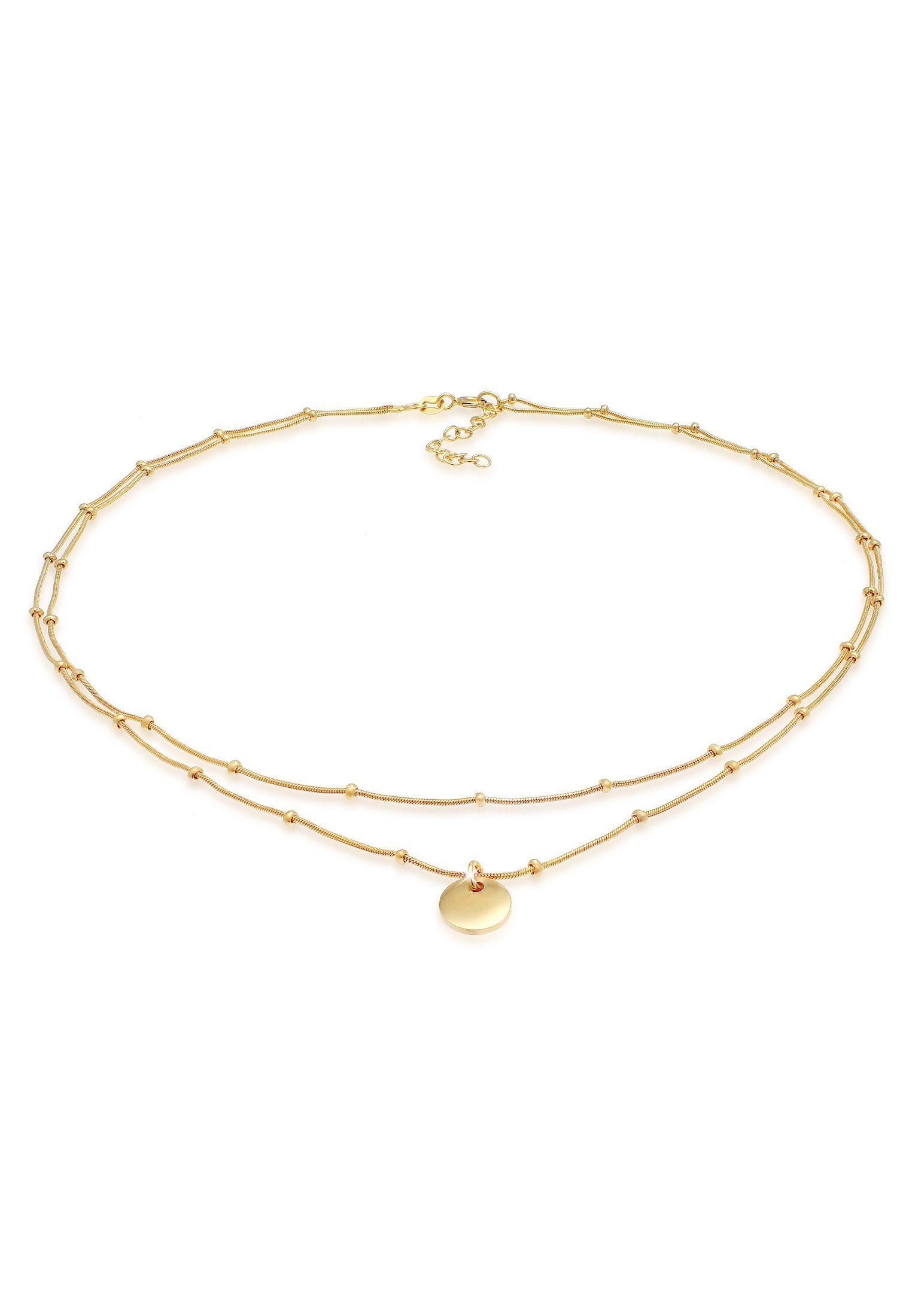 Elli Collier Choker Layer Plättchen Kugelkette günstig online kaufen