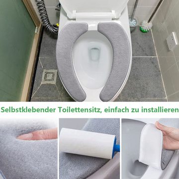 WC-Deckelbezug 2 Stück Toilettensitz Winterverdickung Sitz Toilettensitz-Aufkleber Juoungle