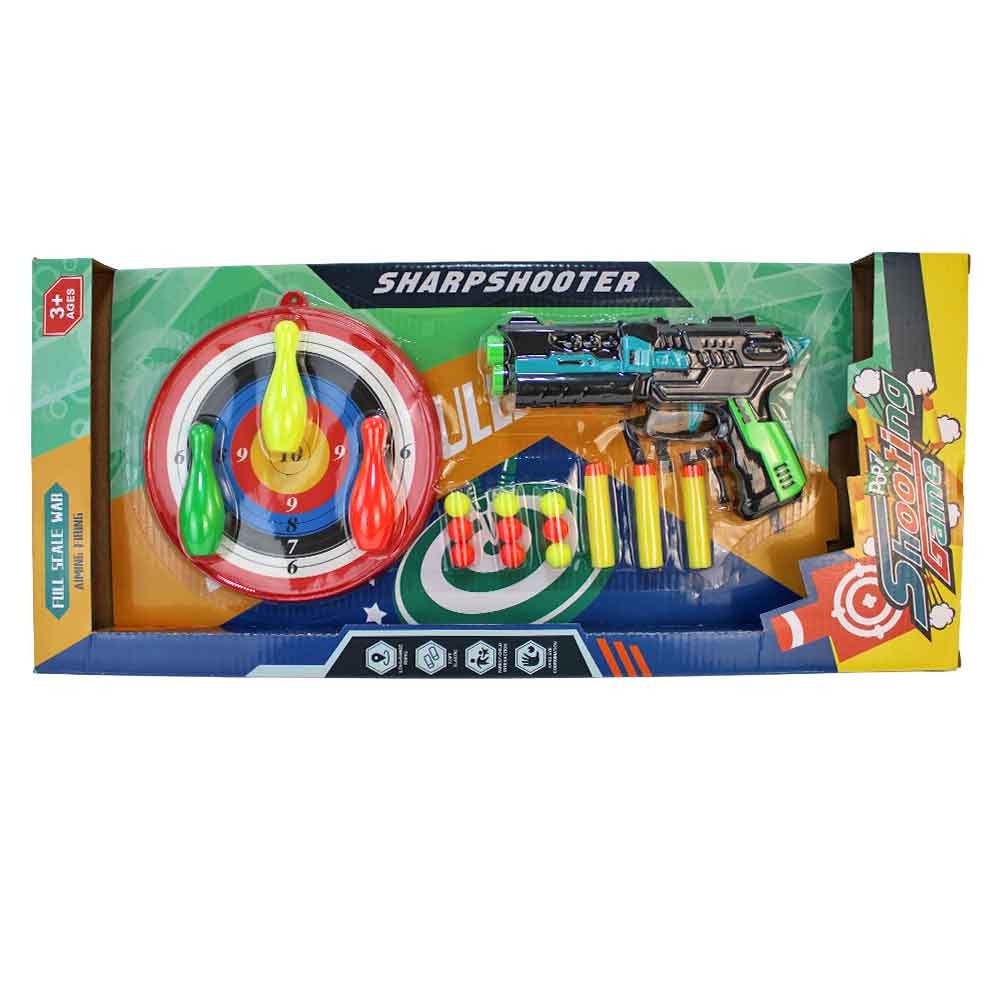 B&G INTERNATIONAL Wasserpistole Игрушки Pistole mit Zielscheibe - 17-teilig (17-tlg)