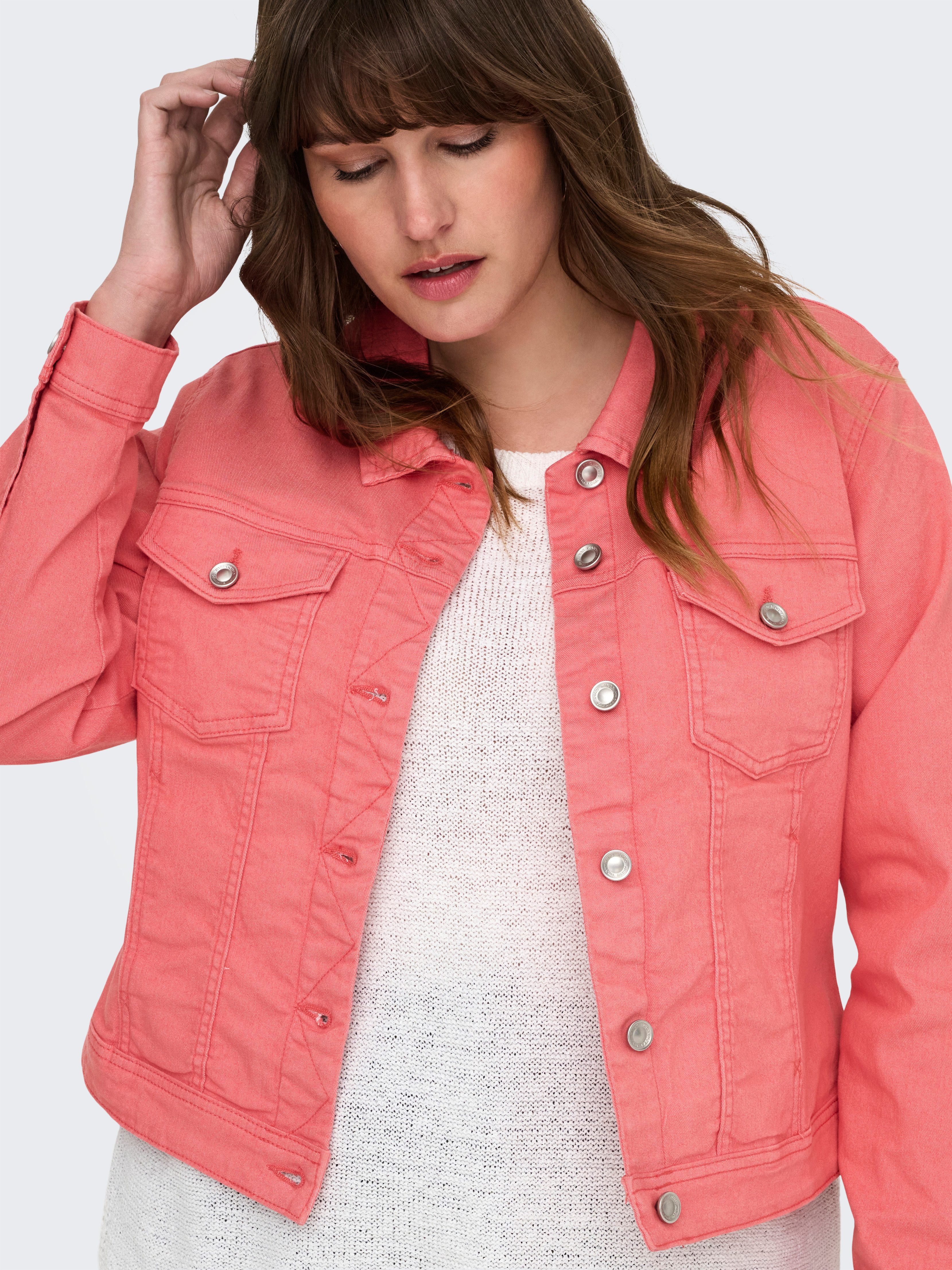 ONLY CARMAKOMA Jeansjacke CARWESPA COLOUR DENIM JACKET DNM