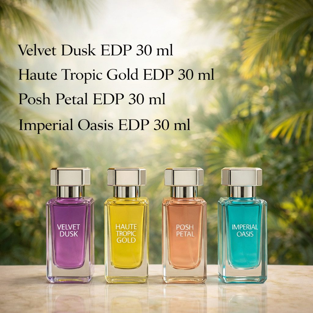 Fine Perfumery London Eau de Parfum Laghmani Signature Collection Damendüfte Geschenkset 4×30 ml, 4-tlg., Hergestellt in UK, Luxuriöses Damenduft Geschenkset – Bild 4 von 5