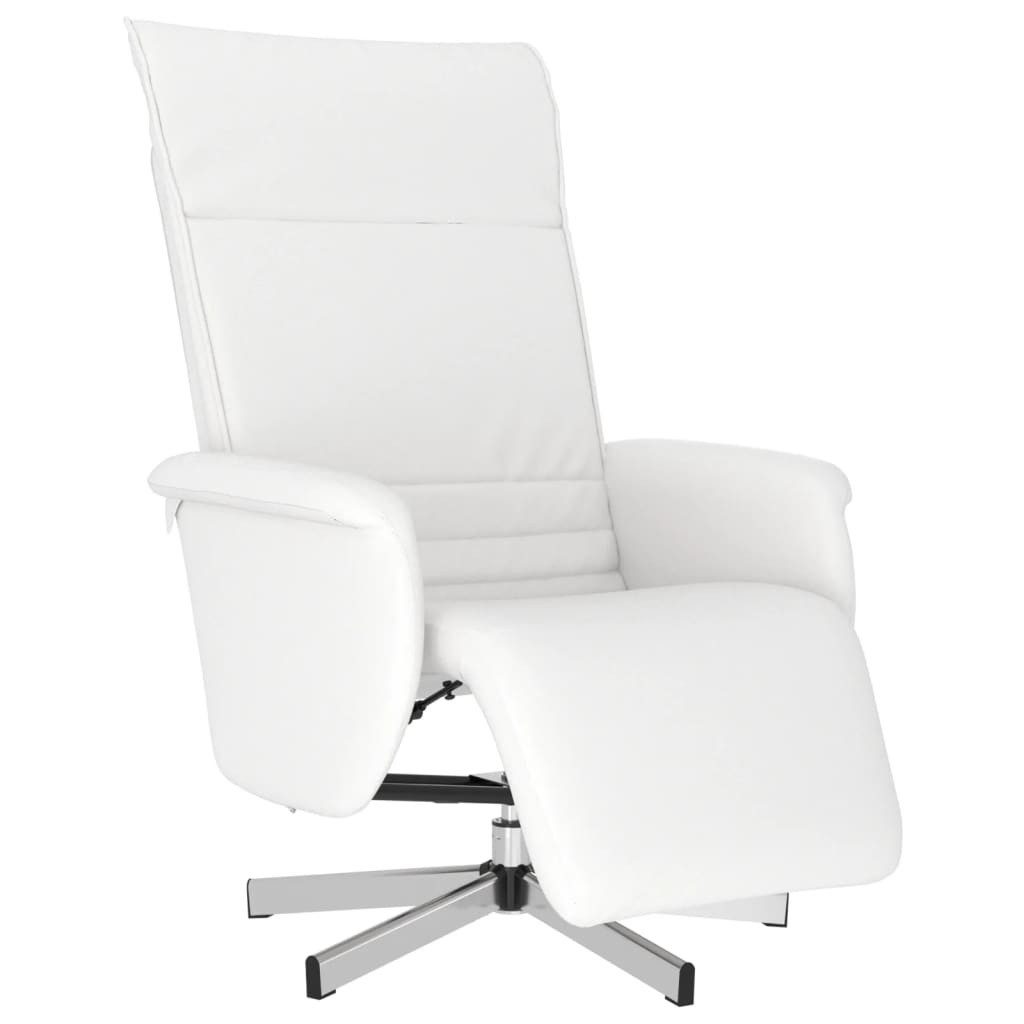 vidaXL Sessel Relaxsessel mit Fußteil Weiß Kunstleder (1-St)